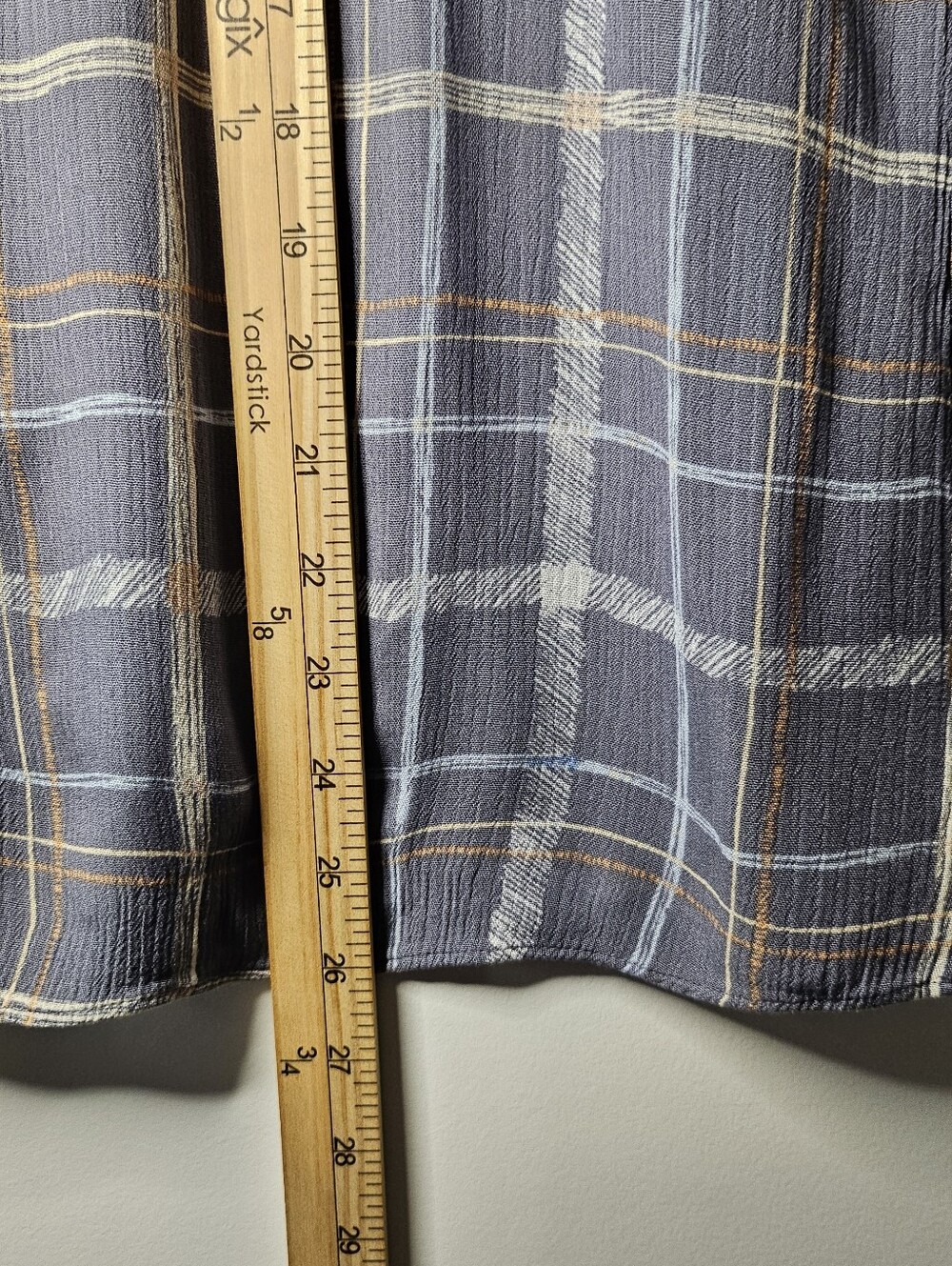 LC Lauren Conrad S Plaid Sleeveless Tassel Tie Boho Tank Top Gray Blue Preppy - Picture 12 of 13